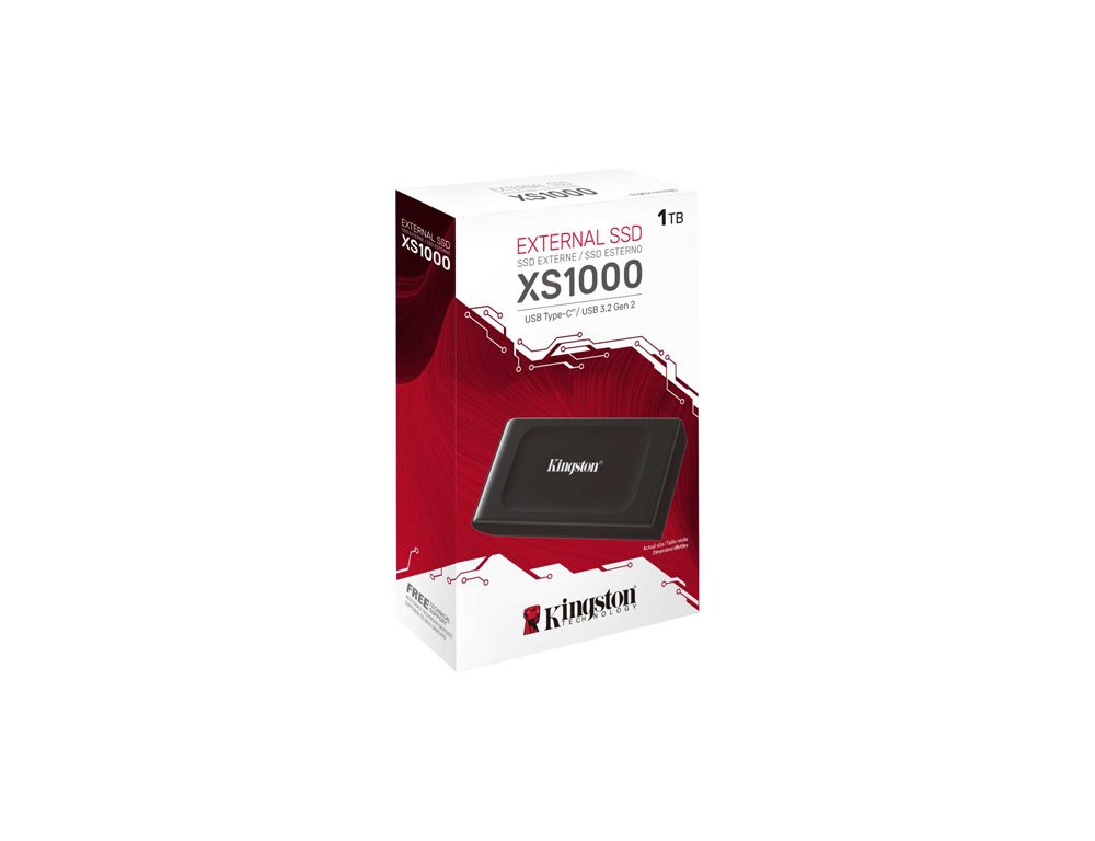 Kingston XS1000 2TB vanjski SSD disk USB 3.2 Gen 2, crni