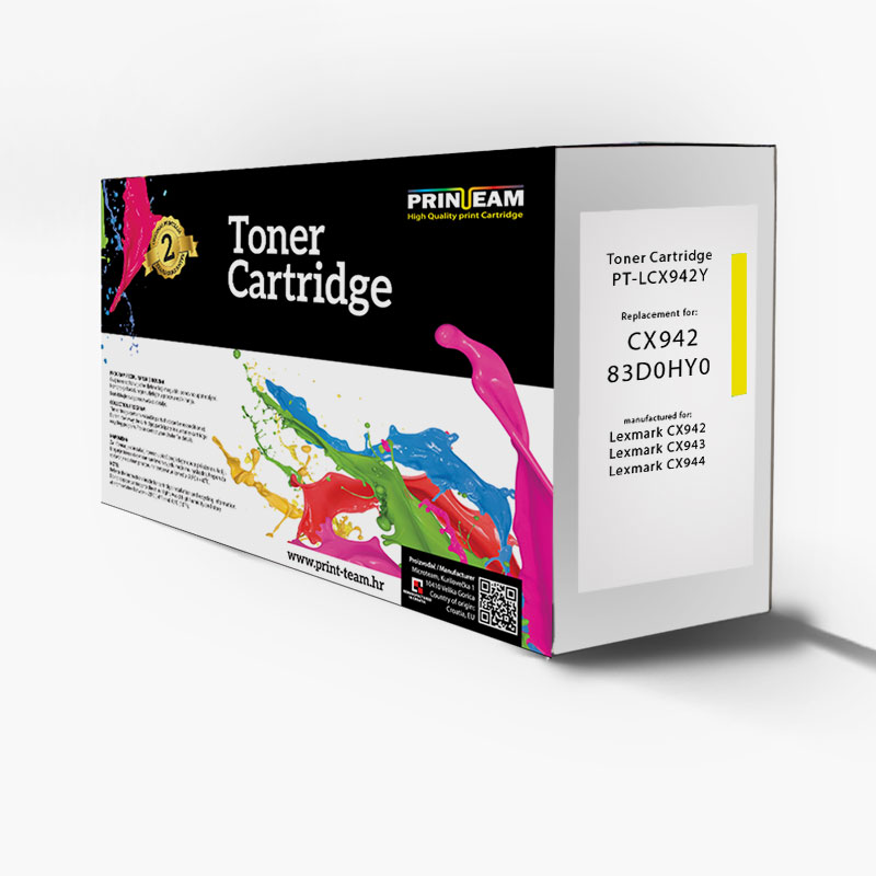 Toner Print-Team Lexmark CX942 Yellow 22K (83D0HY0)