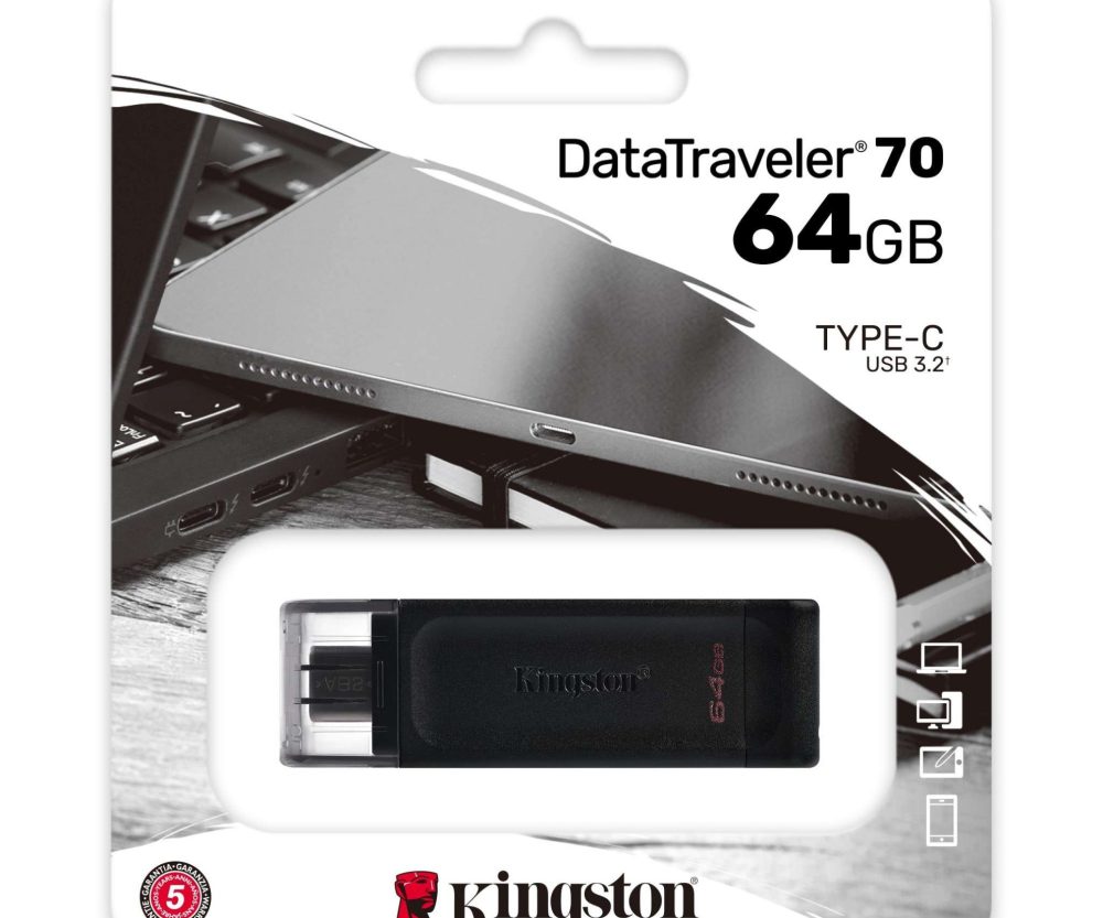Kingston 64GB USB-C 3.2 GEN1 DataTraveler 70
