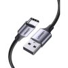 UGREEN USB-C (M) na USB-A (M) pleteni kabel 0,25m - crni