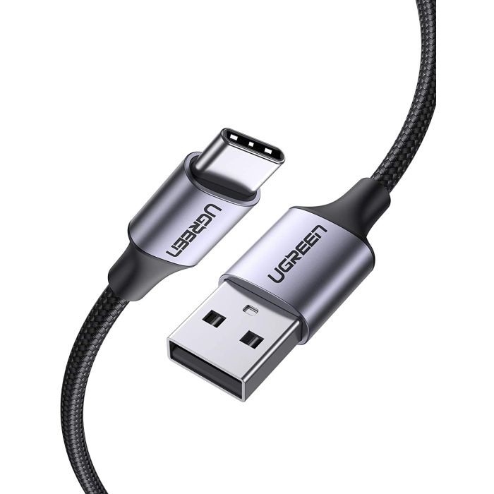 UGREEN USB-C (M) na USB-A (M) pleteni kabel 0,25m - crni