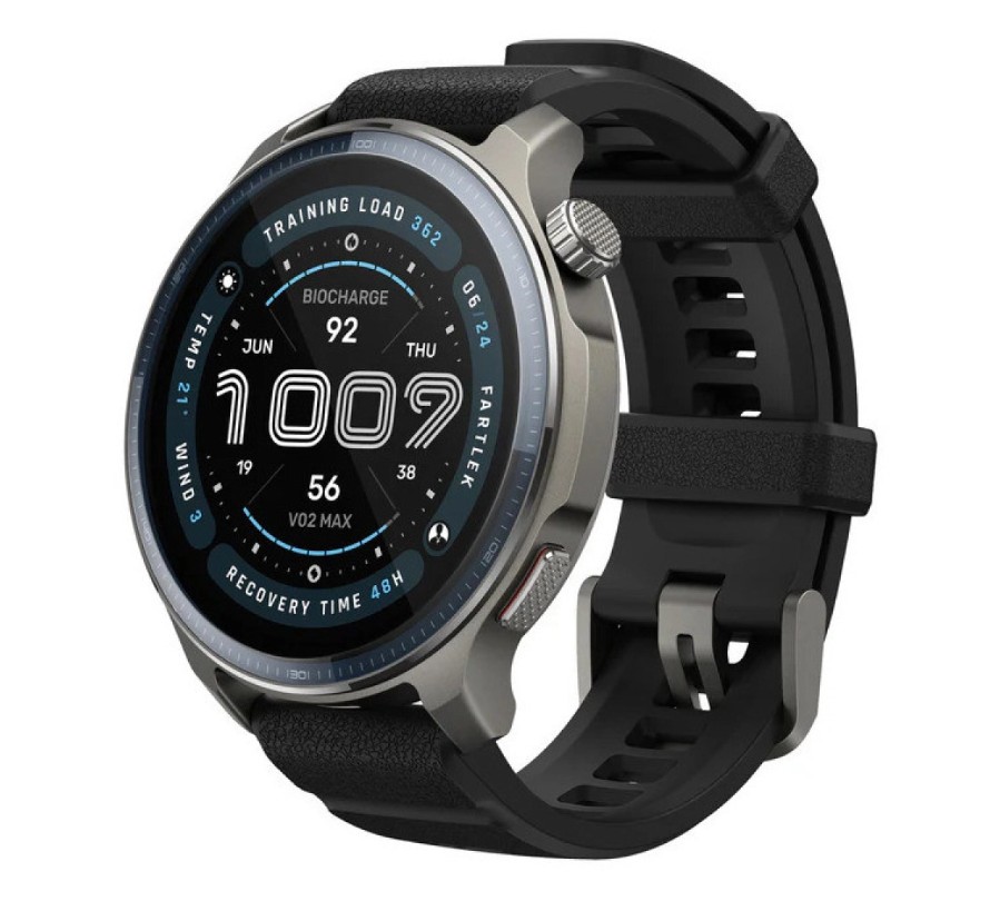 Pametni sat Amazfit Balance, 2 NFC crni kožni remen + crveni silikonski remen W2429GL1N - Slika 2