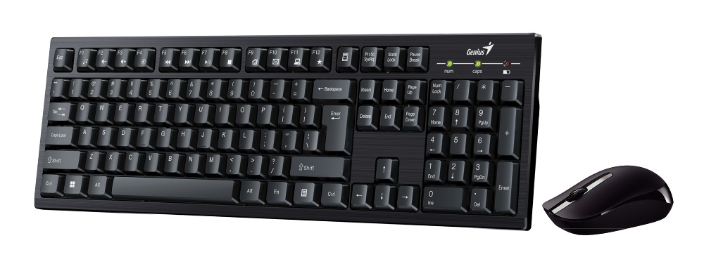 Genius KM-8101, bežična tipkovnica i miš , crna