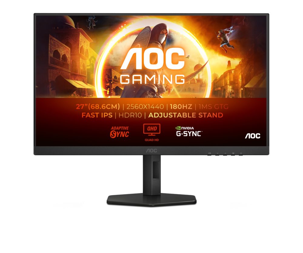 AOC Q27G4XF, IPS 27", DP, HDMI, 180Hz, QHD, HAS
