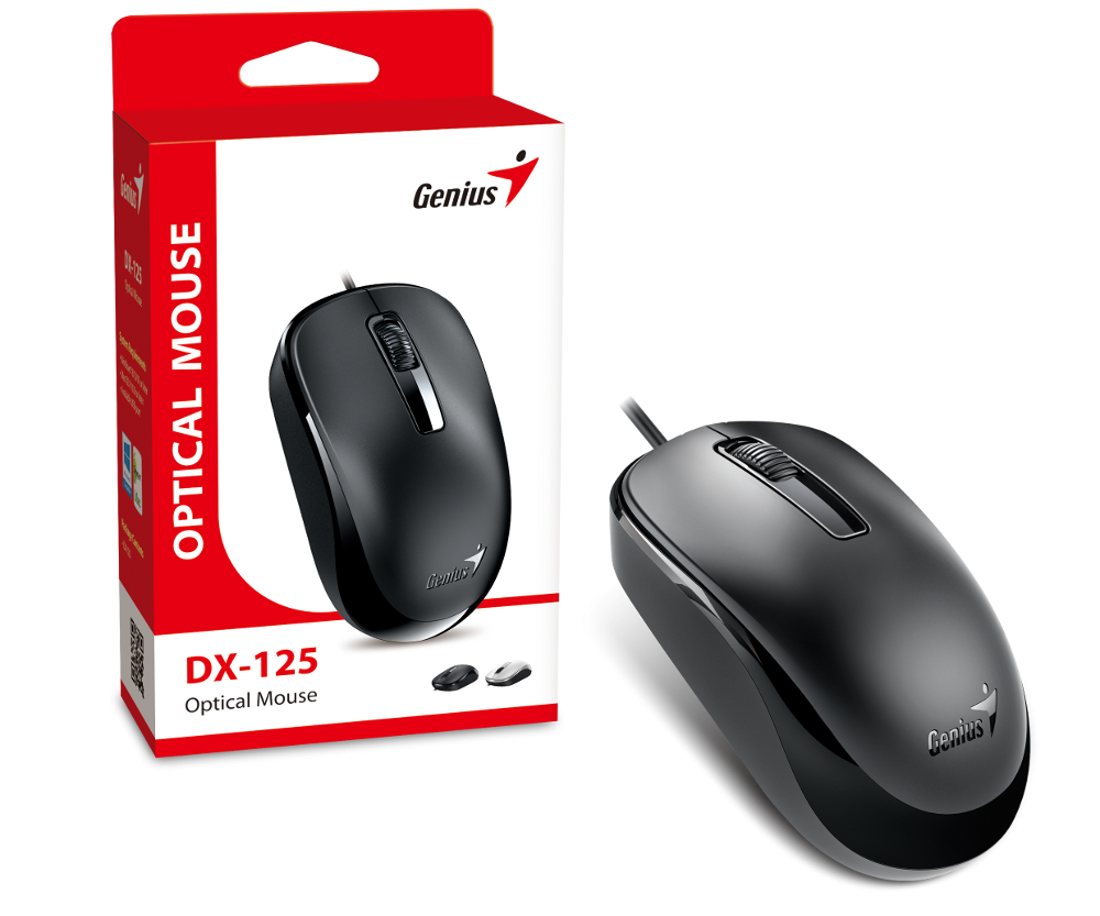 Genius DX-125, optički miš, USB, crni