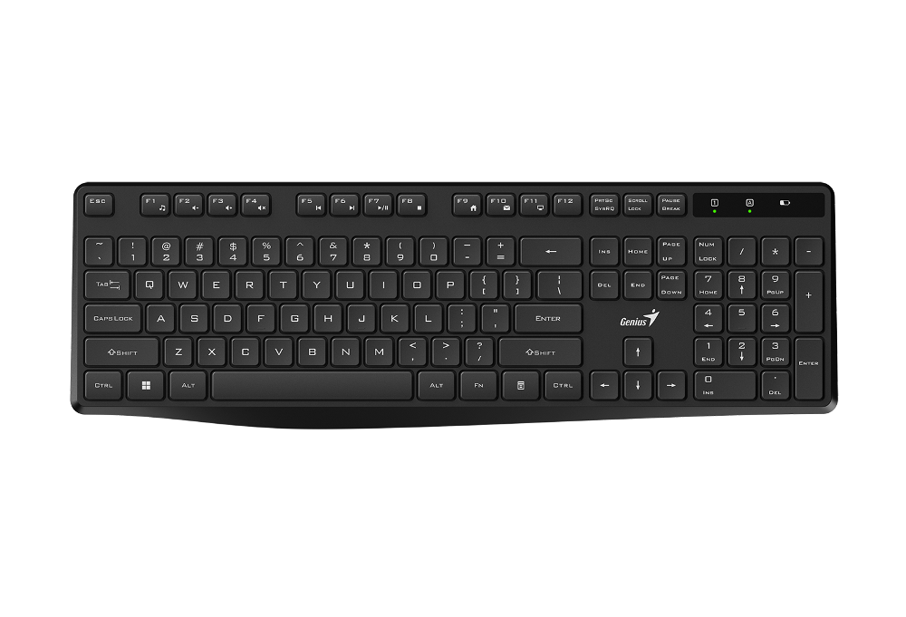 Genius KB-7200, bežična tipkovnica, silent, crna