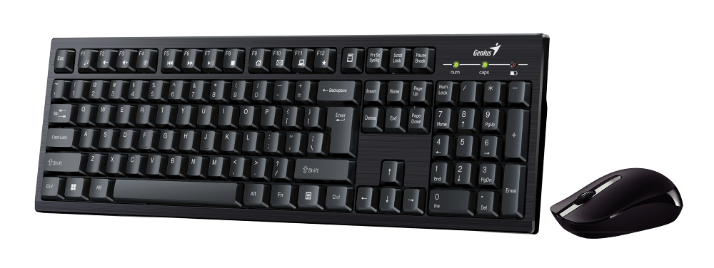 Genius KM-8101, bežična tipkovnica i miš, crna