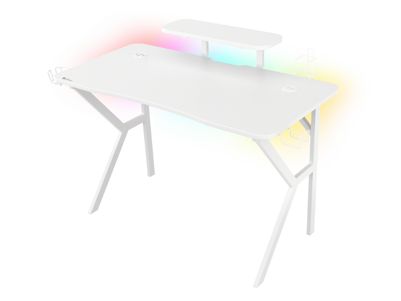 Genesis Holm 320 RGB, gaming stol, bijeli