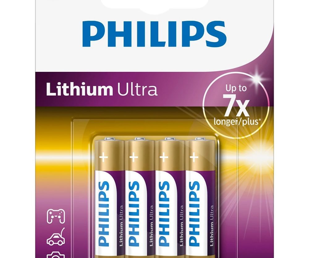 Philips Lithium ultra baterije AAA, 4 komada