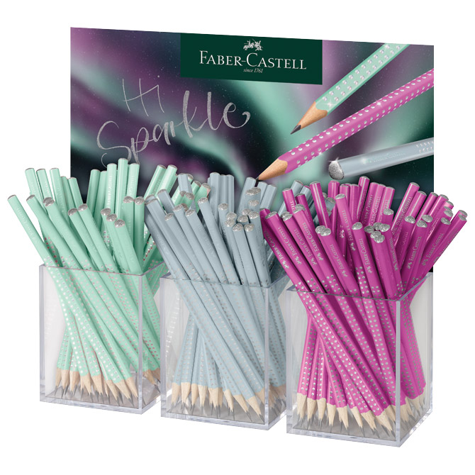 Stalak s olovkama grafitnim Sparkle Aurora pk144 Faber Castell 118256 sortirano