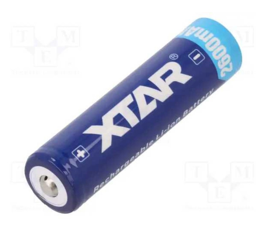 Baterija lXTAR XTAR2600 3.7V 18650 PCM Li-Ion 2600mAh sa zaštitom