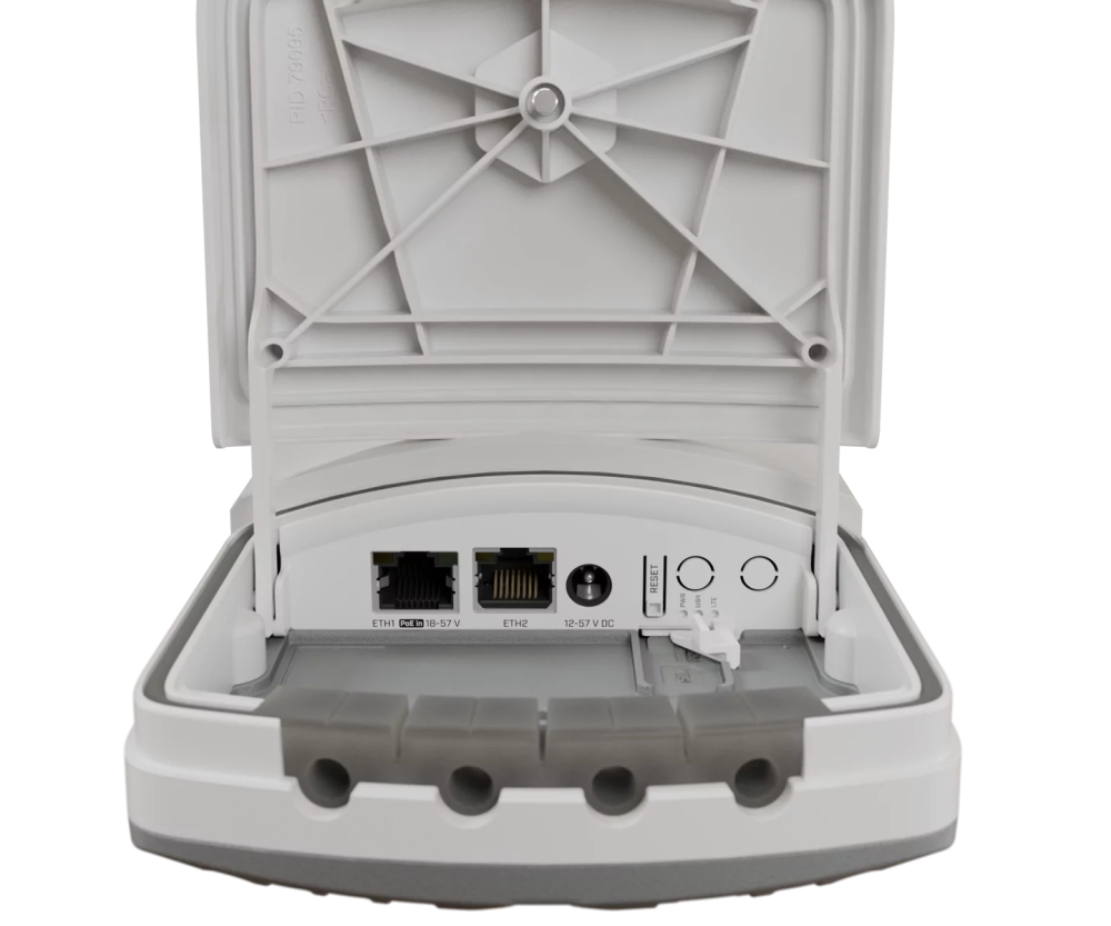 Alternative view of Mikrotik wAP ax LTE7 kit (2026) wireless AP, dual-band, 2 (DC jack, PoE-IN) 2x10/100/1000 Ethernet ports, Wi-Fi 6, IP66