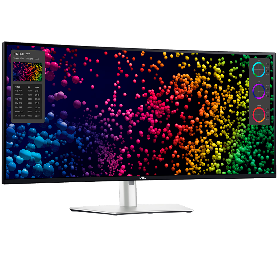 Alternative view of Monitor DELL UltraSharp U4025QW 40" Curved, 5120x2160, WUHD, 120Hz, IPS Antiglare, 21:9, 1000:1, 450 cd/m2, 8ms/5ms, 178/178, DP, HDMI, 2xTHB4, 3xUSB-C, 5xUSB-A, RJ-45, Audio line out, 2x 9W Speakers, Tilt, Swivel, Height Adjust, 3Y
