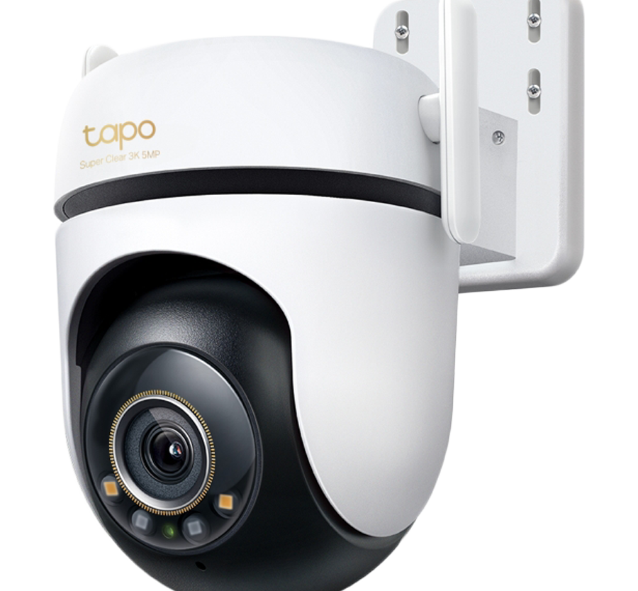 TAPO C530WS Outdoor Pan/Tilt Security Wi-Fi Camera, 3K 5MP (2880x1620), 2.4 GHz, 2 Ext. Antennas, 1 Eth. Port, Pan/Tilt, Starlight Colour Night Vision, Smart AI Detection and Notif., Sound and Light Alarm, Voice Control, microSD Card up to 512GB