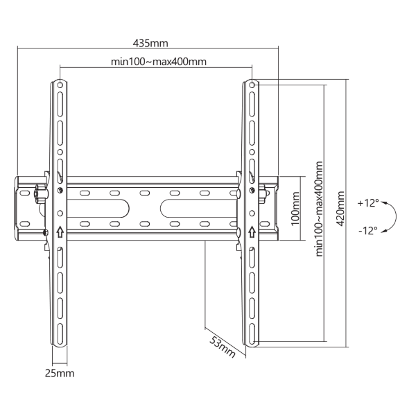 Nosač za 32"-70" televizor do 45kg SBOX PLB-2544T-2 - Slika 3