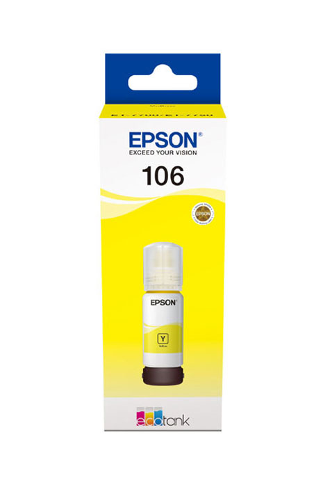 Original Ink bulk in a bottle Yellow Epson 106 (T00R4, C13T00R440)