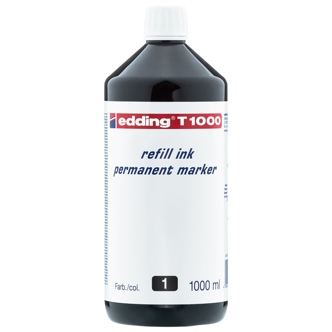 Tinta za marker permanentni 1000 ml Edding T1000 crna