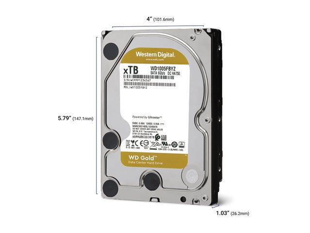 WD Gold 12TB SATA 6Gb/s HDD