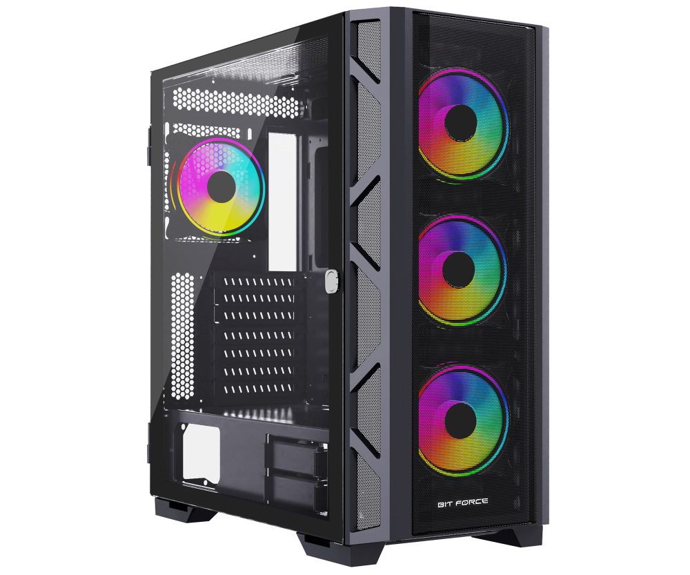 Bit Force GIANT ARGB-TMC4 Gaming E-ATX, Full-Tower kućište bez napajanja, crno