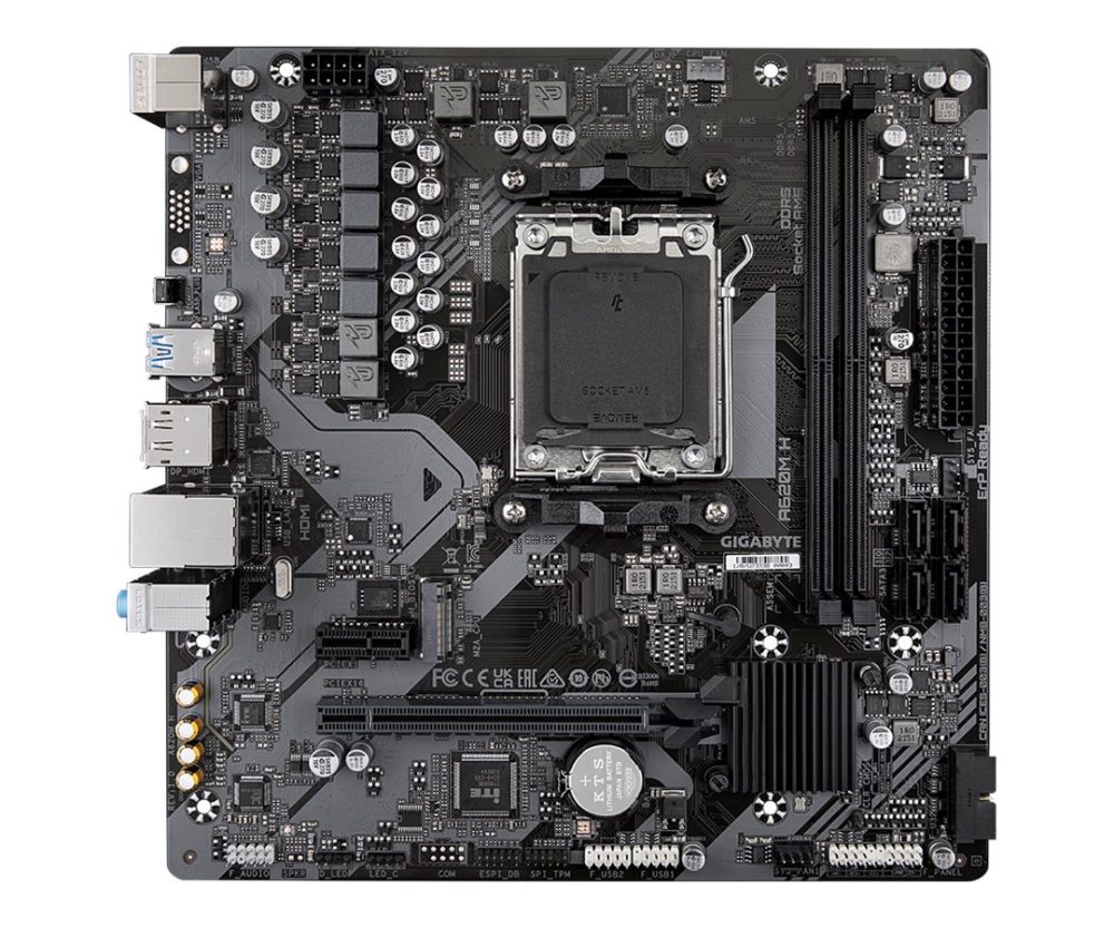 Alternative view of Gigabyte A620M H, S.AM5 2x DDR5/6400(OC), PCIe 4.0, HDMI/DP,  mATX