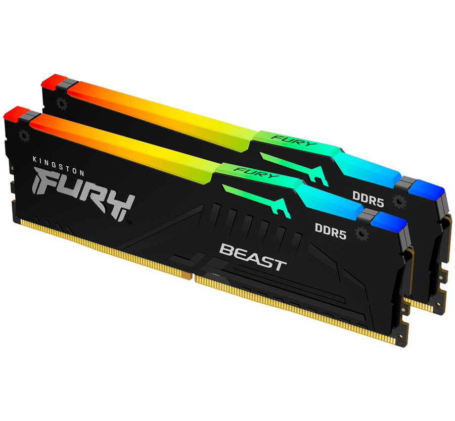 Kingston 16GB 6000MT/s DDR5 CL30 DIMM (Kit of 2) FURY Beast RGB EXPO