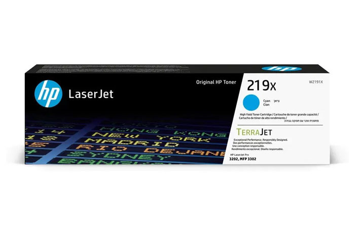 Original Toner Cyan HP Color LaserJet Pro 3202, 3302 (219X W2191X)