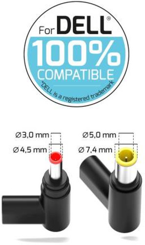 Port punjač 65W GaN2 USB-C za DELL NB, 2 nastavka