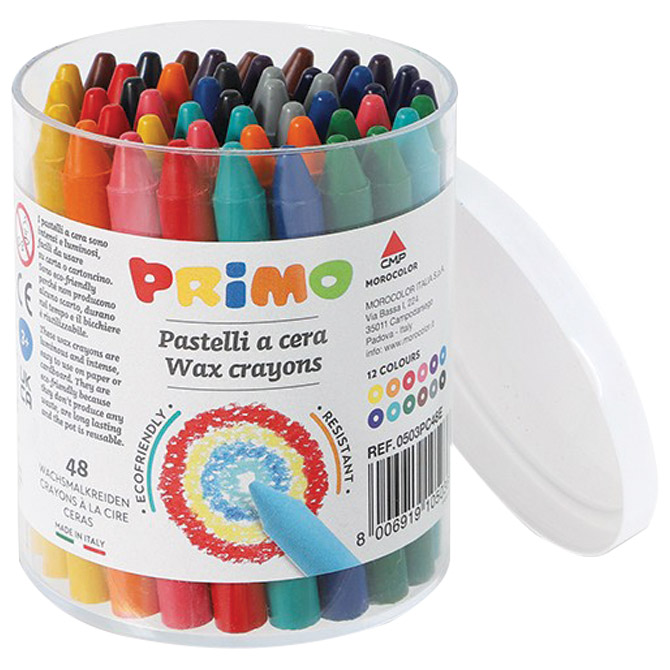 Boje voštane 48boja pvc čaša Primo 0503PC48E
