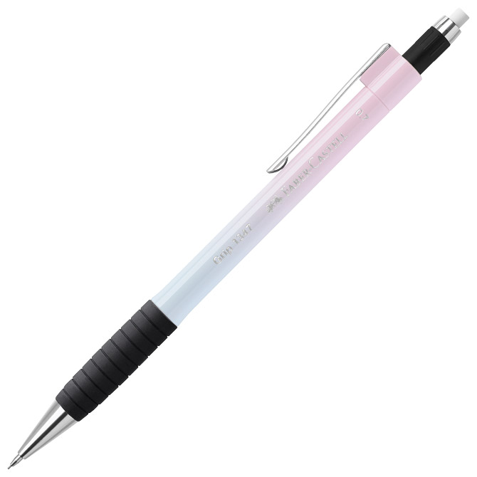 Olovka tehnička 0,7 mm grip 1347 Flow Faber Castell 134704 svijetloplava-svijetloroza