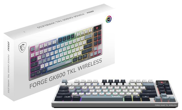KB MSI FORGE GK600 TKL W SKY US