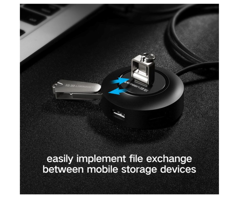 Alternative view of UGREEN USB Hub USB 2.0 A, 4-portni, crni 1m