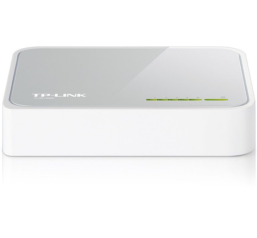 Switch TP-Link TL-SF1005D, 5-Port RJ45 10/100Mbps desktop switch, Fanless, Auto Negotiation/Auto MDI/MDIX, Plastic case