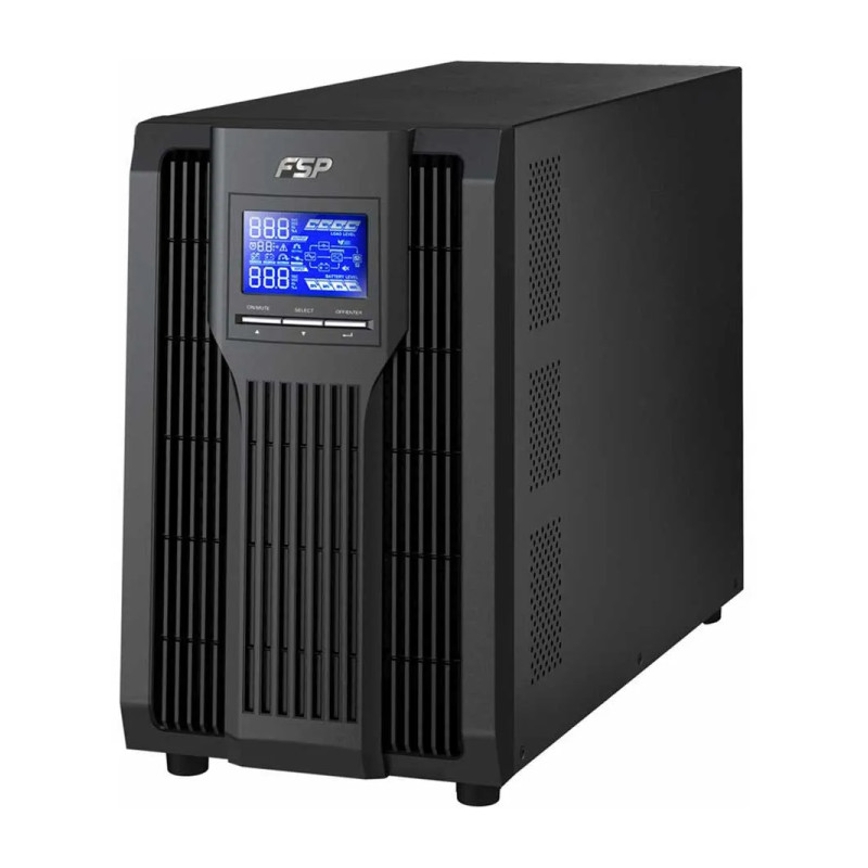 Alternative view of Fortron Source UPS Champ Tower 1000VA/900W, On-line double conversion, USB, RS-232, 3×IEC, 2×9Ah,LCD