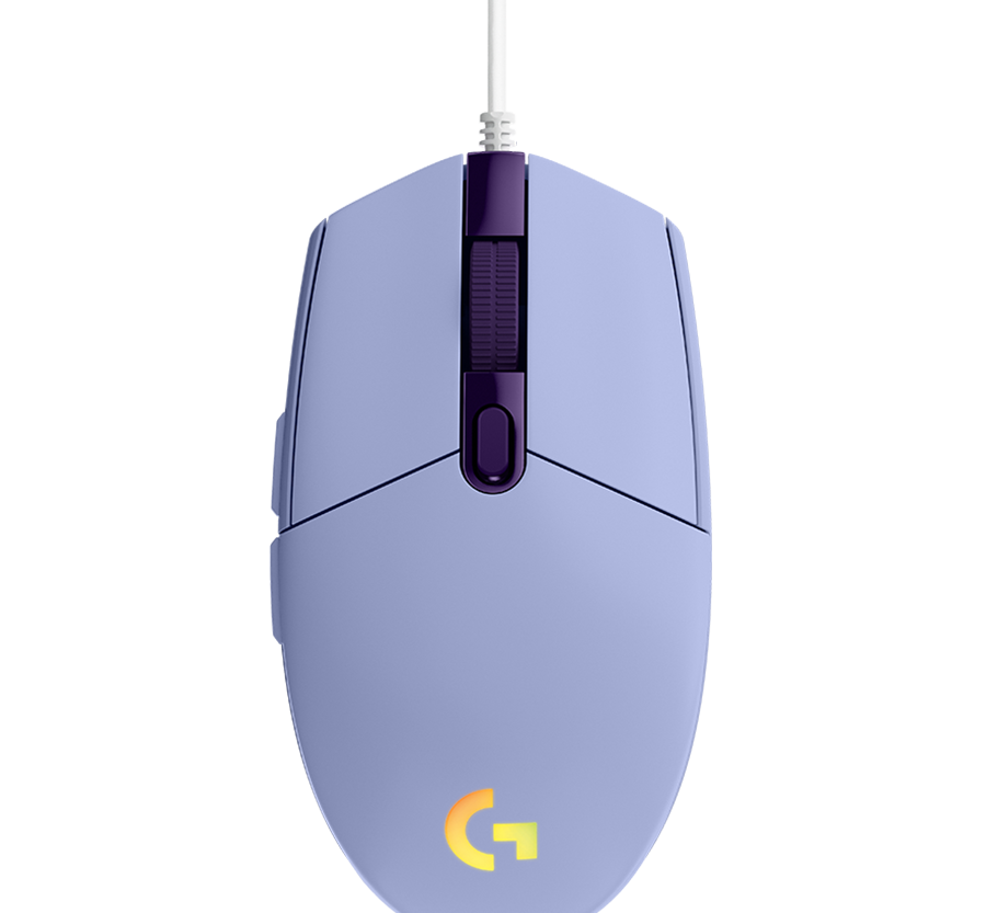 LOGITECH G102 LIGHTSYNC Corded Gaming Mouse - LILAC - USB - EER