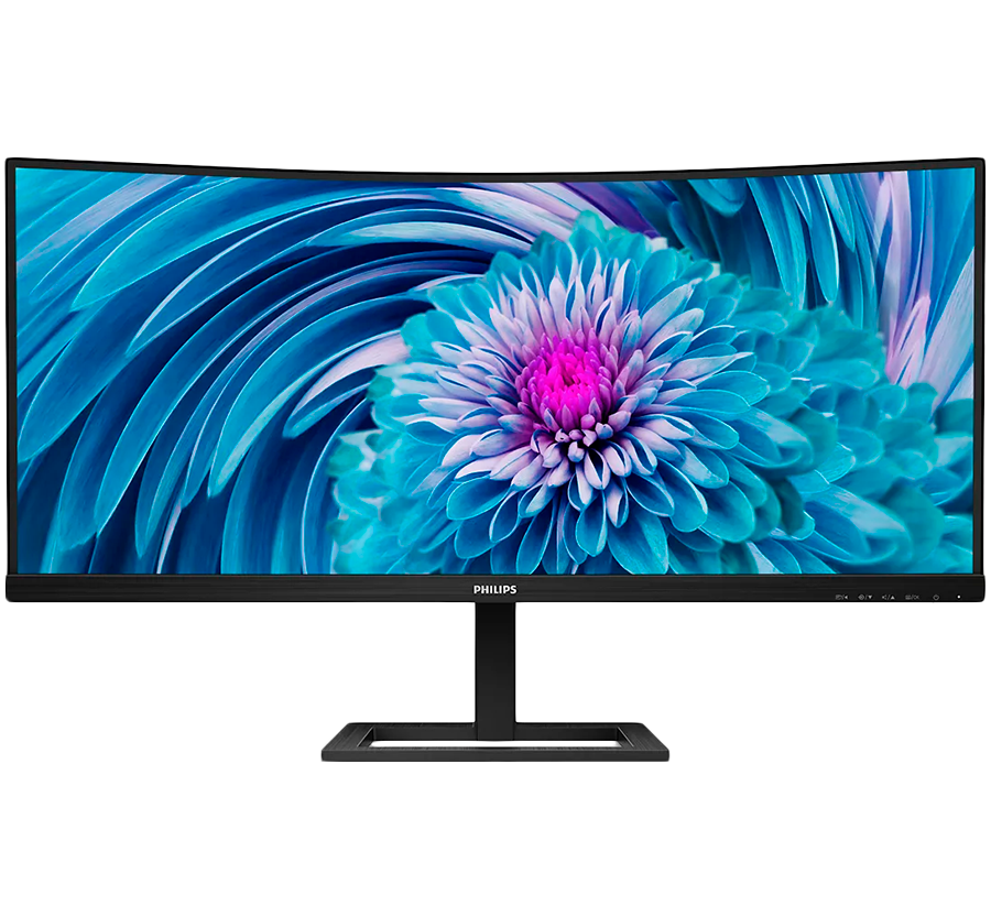 PHILIPS Monitor 346E2CUAE 34" Curved VA, 3440x1440 (UWQHD), 100Hz, 1ms (MPRT), 1500R, 300 cd/m2, 3000:1, Adaptive Sync, 1xHDMI 2.0, 1xDP 1.2, 1xUSB-C (DP Alt mode, PD 65W), PIP and PBP mode, Speakers, HAS