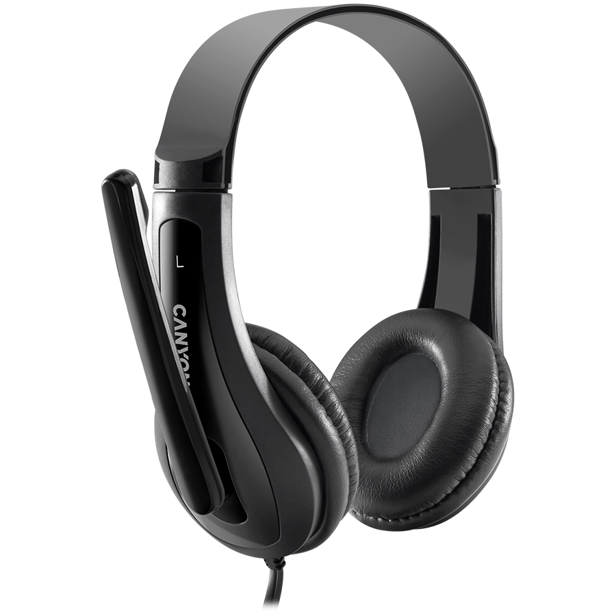 CANYON PC headset HSC-1 PC Mic Flat 2m Black - Slika 3