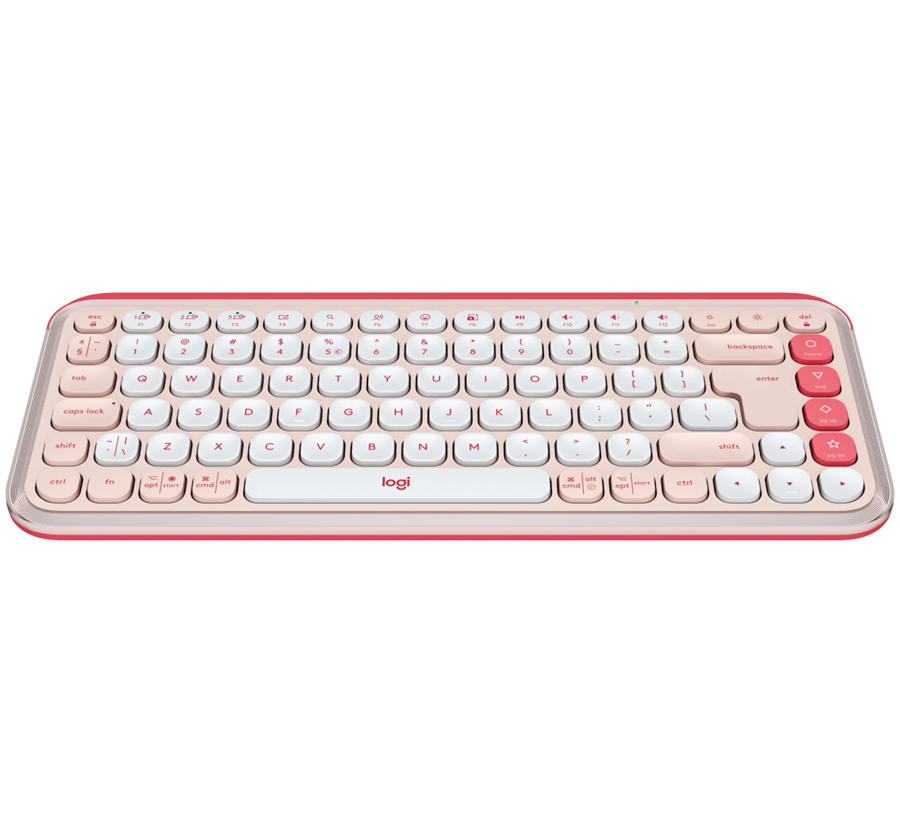 Alternative view of LOGITECH POP ICON KEYS - ROSE - BT - Croatian layout