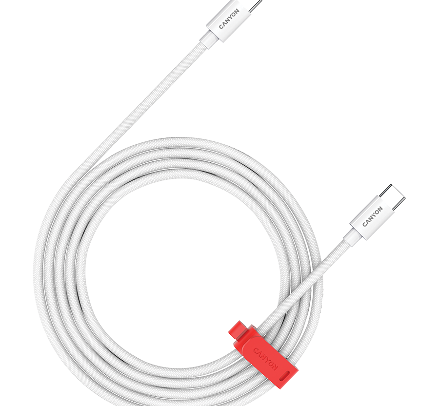 CANYON cable CC60AB C-C 60W Braided 1.2m White