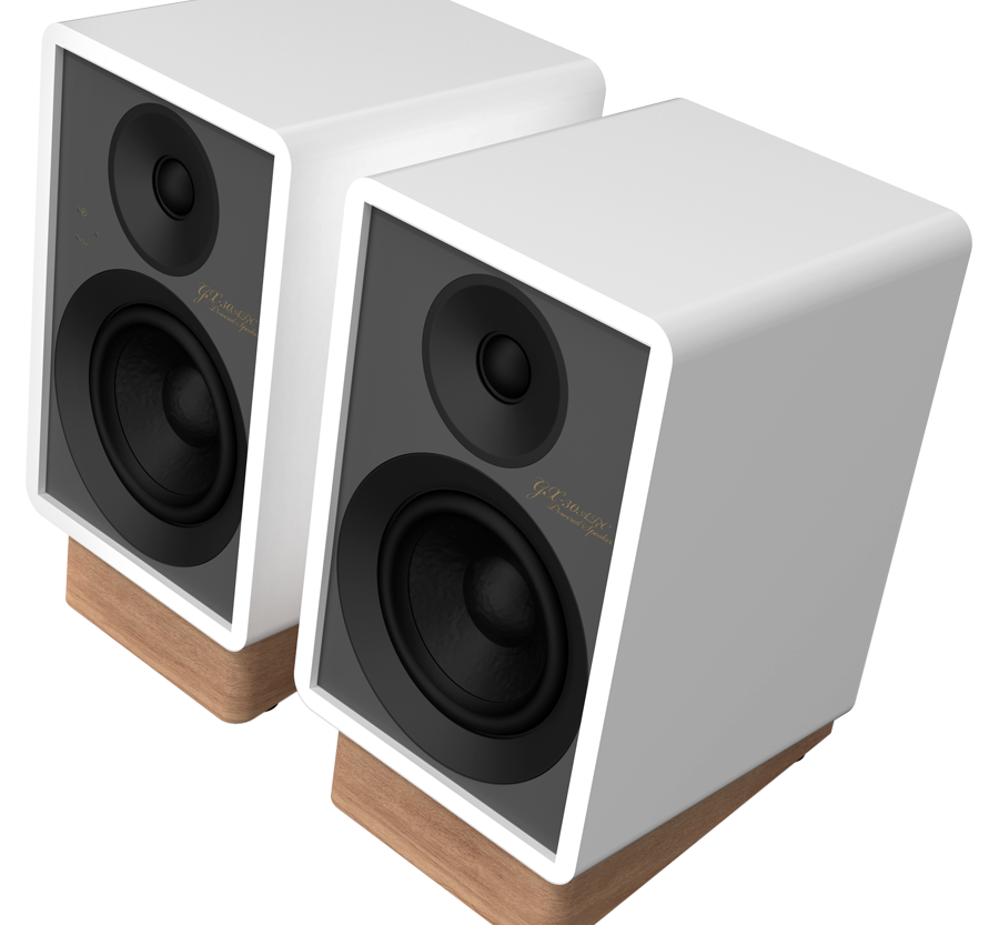 Alternative view of Onkyo Creator Series GX-30ARC Powered Speakers, White, pair