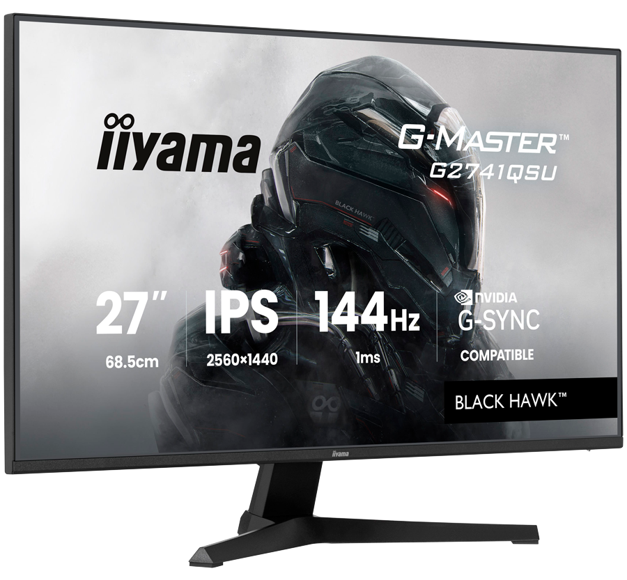Alternative view of 27 IPS Gaming, G-Master Black Hawk, G-SYNC Compatible, 2560x1440 144Hz, HDMI, DisplayPort, 1ms MPRT, Adaptive Sync, Speakers, USB 2x 2.0, Black Tuner