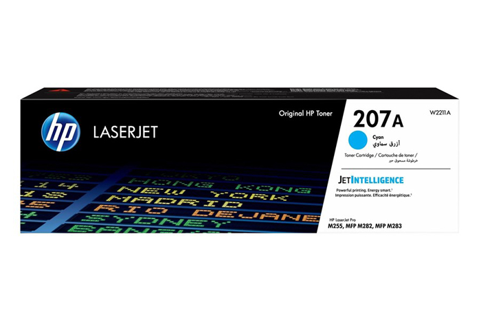 Original Toner Cyan HP Color LaserJet Pro M255, MFP M282, MFP M283, M283 (207A W2211A)