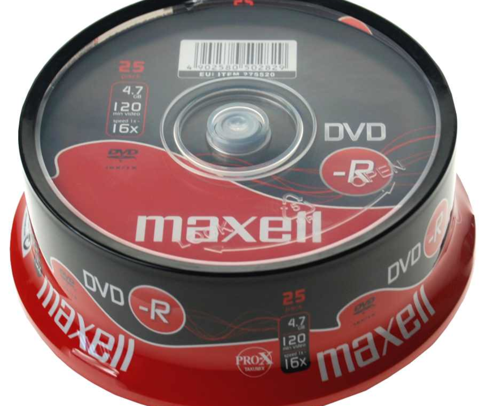 Maxell DVD-R 16x, 4.7GB 25 kom spindle