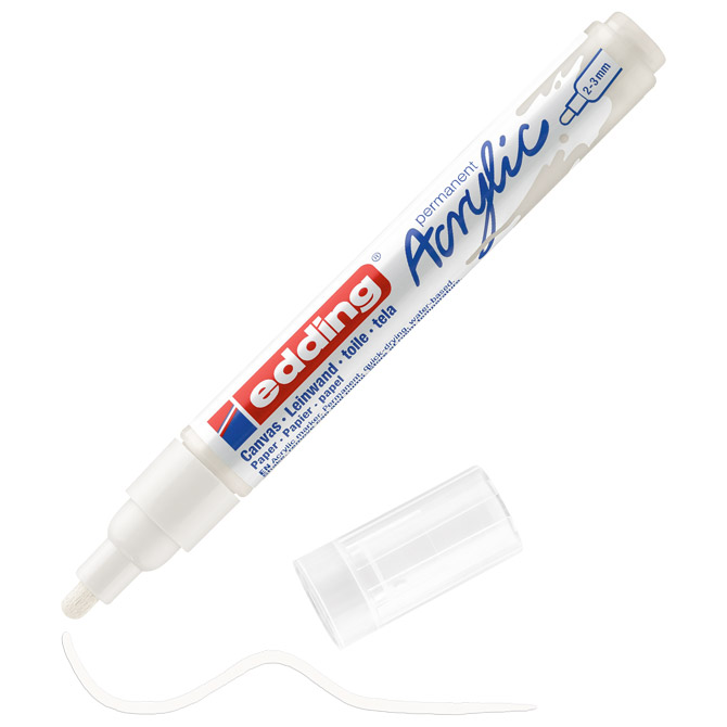 Marker akrilni 2-3 mm Edding 5100922 bijeli