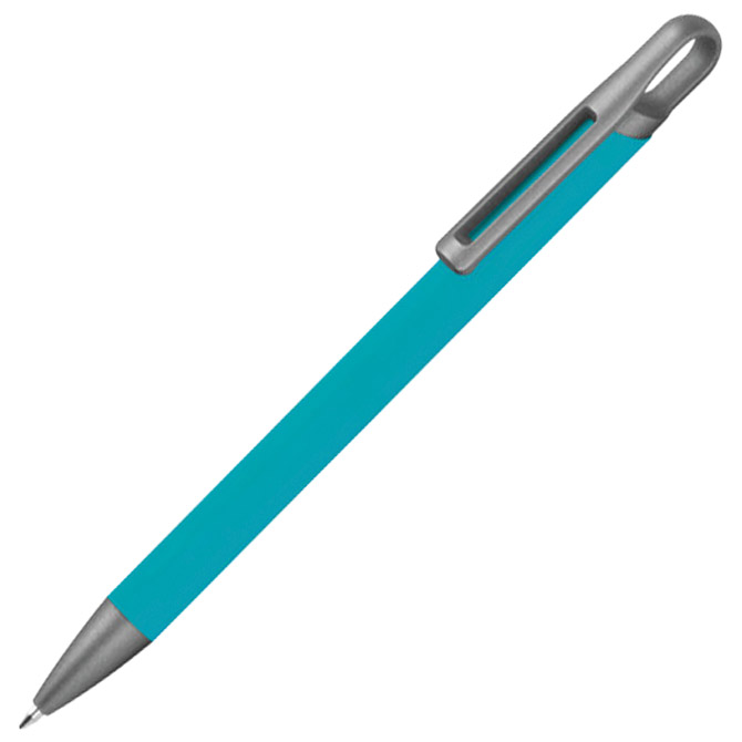 Olovka kemijska metalna gumirana Needle point Karoline tirkiz
