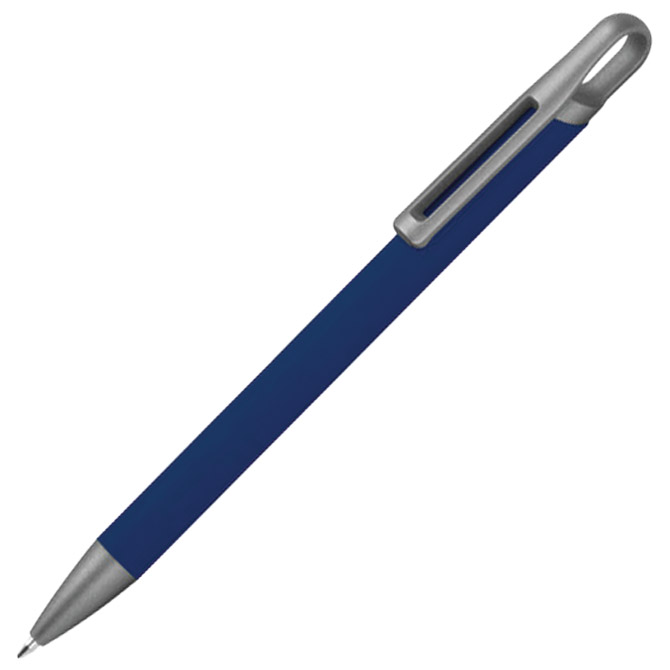 Olovka kemijska metalna gumirana Needle point Karoline  tamnoplava