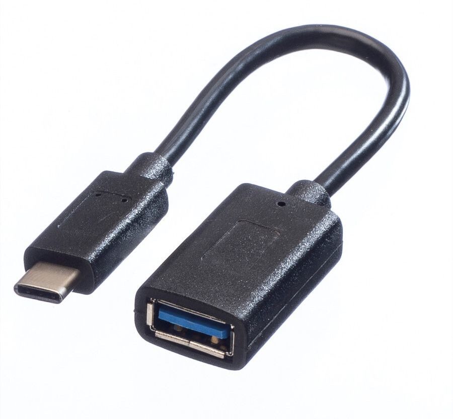 Roline adapter USB type-C (M) na USB type-A (Ž) 0,15m crni