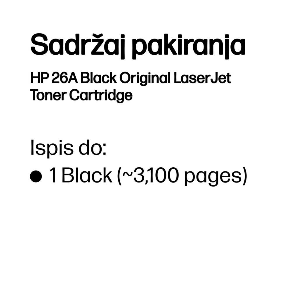 HP 26A Original Toner Cartridge black - Slika 10