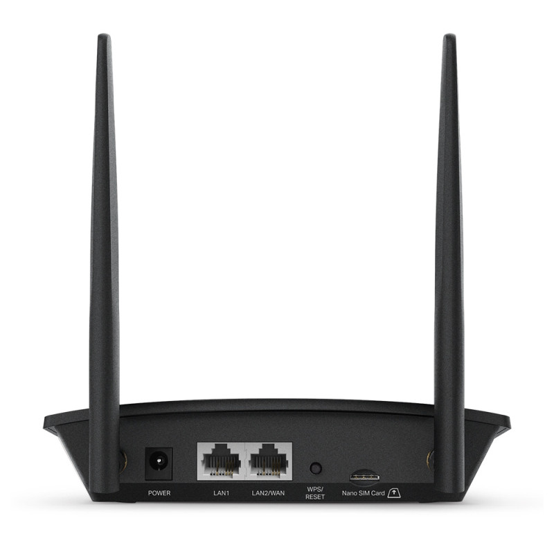 Alternative view of TP-Link TL-MR100 4G LTE Wi-Fi router, 300 Mbps, 2,4 GHz, do 32 uređaja, 2× Fast Ethernet