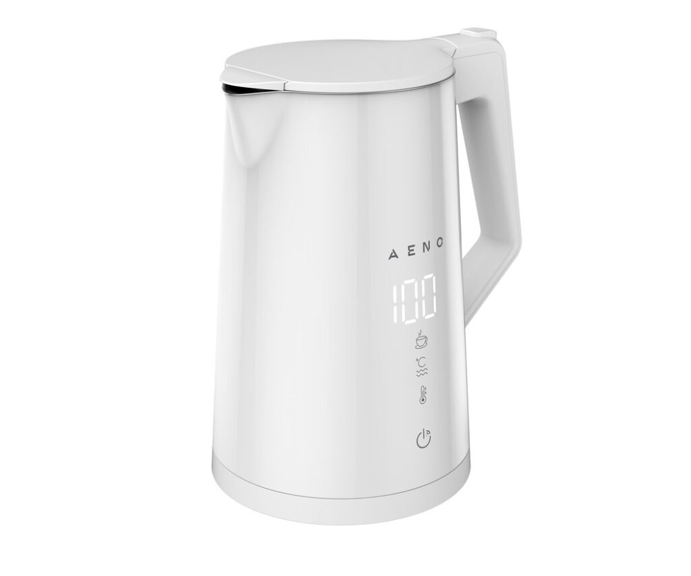 AENO Electric Kettle EK8S Smart: 1850-2200W, 1.7L, Strix, Double-walls, Temperature Control, Keep warm Function, Control via Wi-Fi, LED-display, Non-heating body, Auto Power Off, Dry tank Protection