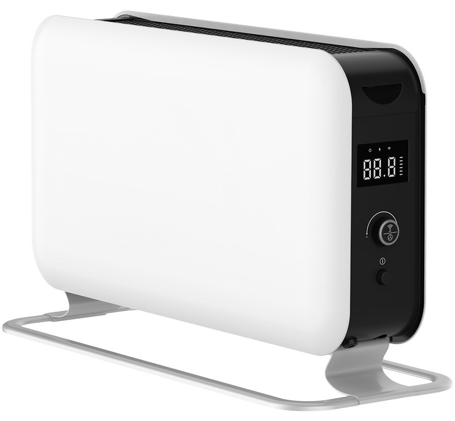 Mill WiFI Gen. 3 1500W portable convection heater, LED display, steel fronts, alu feet, x aluminum heating element, thermostat: Millheat APP + WiFi + Bluetooth. 1 effect level: 1500W
